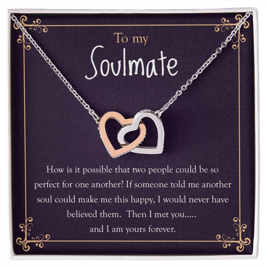 To My Soulmate | Interlocking Hearts necklace